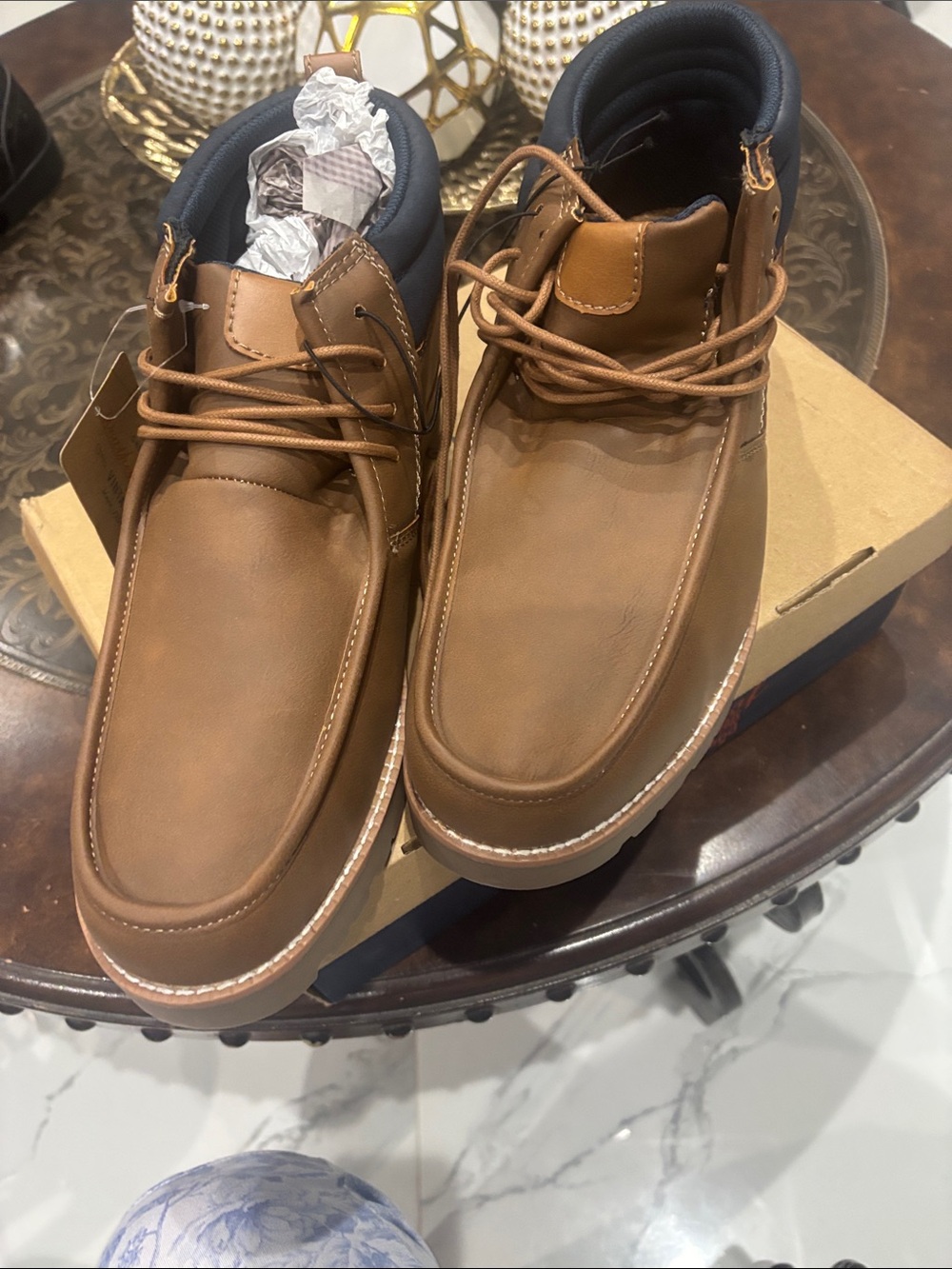 Weatherproof Tan Brown Chukka Lace-Up Boots